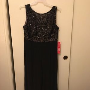 Beaded bodice jumpsuit pantsuit